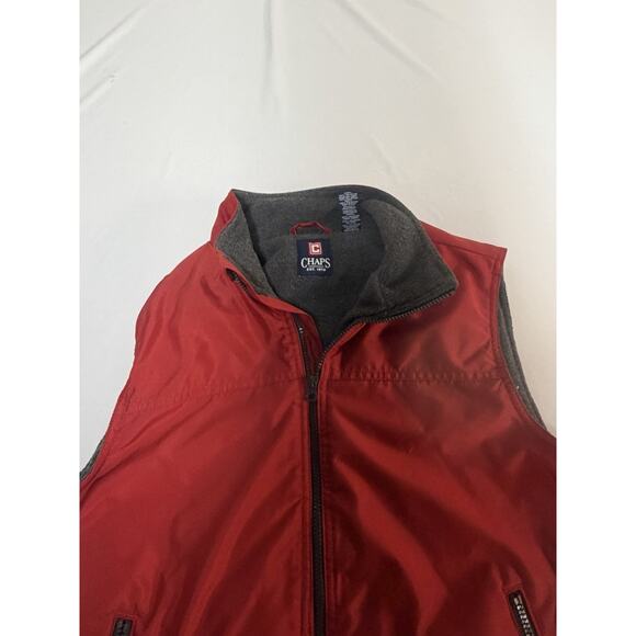 Red Mens Chaps Ralph Lauren Insulated-Fleece Lined Vest Size L - Picture 5 of 12